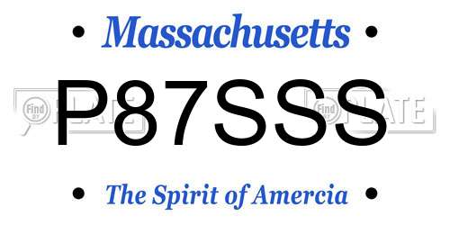 P87SSS Massachusetts License Plate