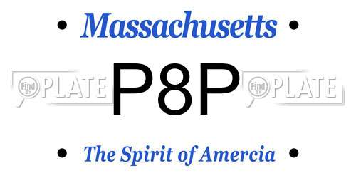 P8P Massachusetts License Plate