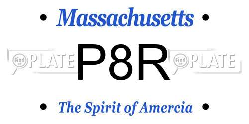 P8R Massachusetts License Plate