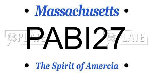 PABI27 Massachusetts License Plate