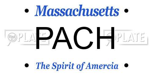 PACH Massachusetts License Plate