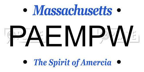 PAEMPW Massachusetts License Plate