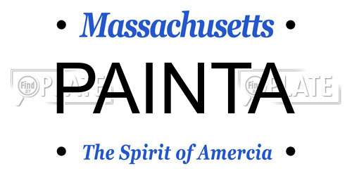 PAINTA Massachusetts License Plate