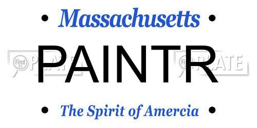 PAINTR Massachusetts License Plate