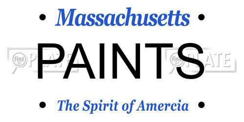 PAINTS Massachusetts License Plate