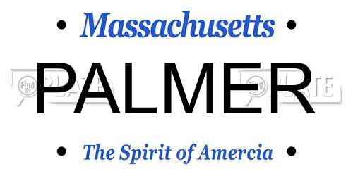 PALMER Massachusetts License Plate
