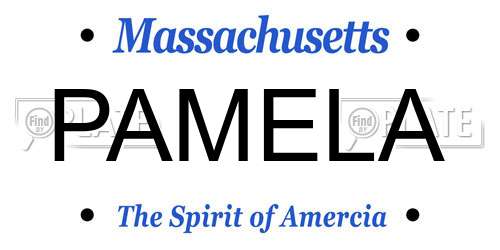PAMELA Massachusetts License Plate