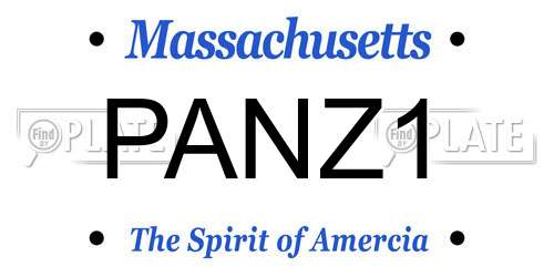PANZ1 Massachusetts License Plate