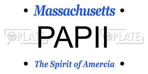 PAPII Massachusetts License Plate
