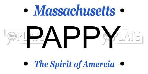 PAPPY Massachusetts License Plate