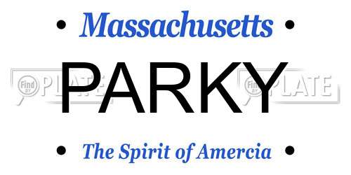 PARKY Massachusetts License Plate