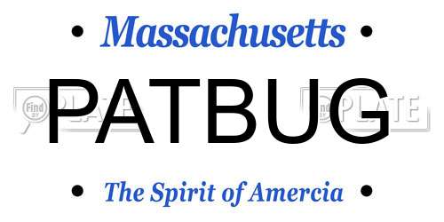 PATBUG Massachusetts License Plate