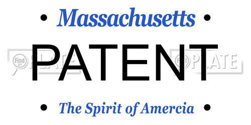 PATENT Massachusetts License Plate