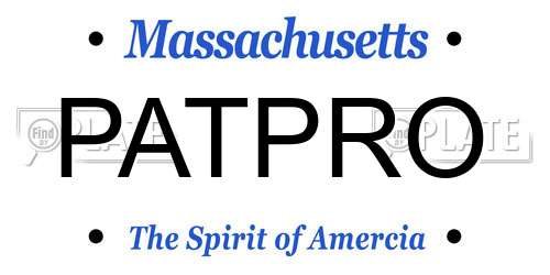 PATPRO Massachusetts License Plate