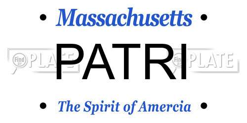 PATRI Massachusetts License Plate