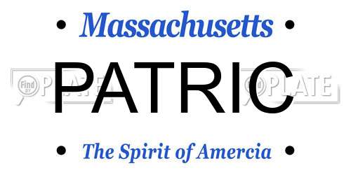 PATRIC Massachusetts License Plate