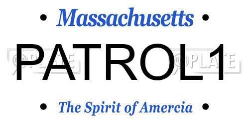PATROL1 Massachusetts License Plate