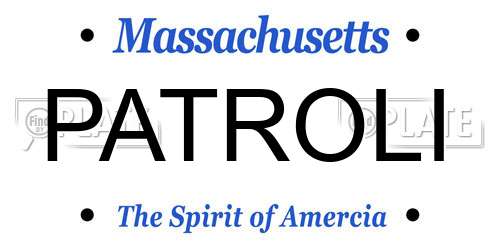 PATROLI Massachusetts License Plate
