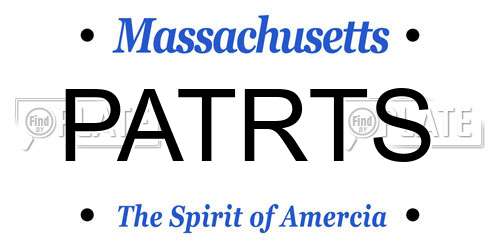 PATRTS Massachusetts License Plate