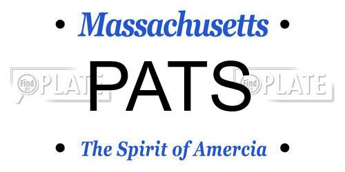 PATS Massachusetts License Plate