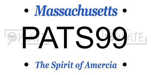 PATS99 Massachusetts License Plate