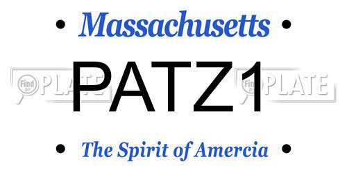PATZ1 Massachusetts License Plate