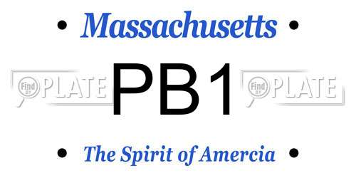 PB1 Massachusetts License Plate