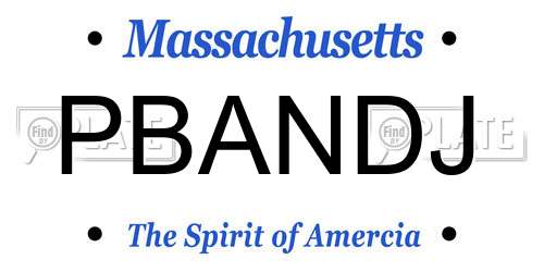 PBANDJ Massachusetts License Plate