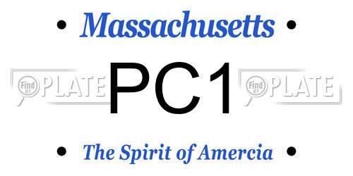 PC1 Massachusetts License Plate