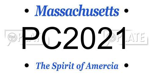 PC2021 Massachusetts License Plate