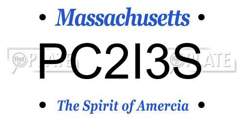 PC2I3S Massachusetts License Plate