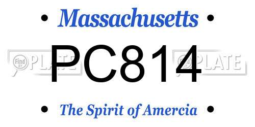 PC814 Massachusetts License Plate