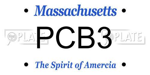 PCB3 Massachusetts License Plate