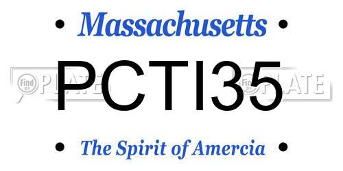 PCTI35 Massachusetts License Plate