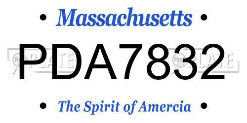 PDA7832 Massachusetts License Plate