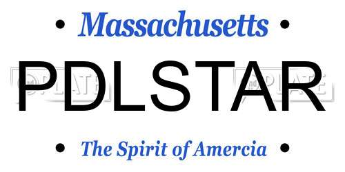 PDLSTAR Massachusetts License Plate