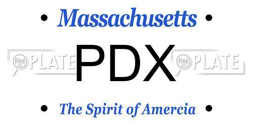 PDX Massachusetts License Plate
