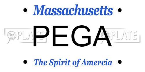 PEGA Massachusetts License Plate