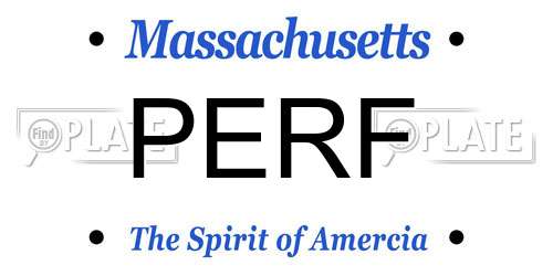 PERF Massachusetts License Plate