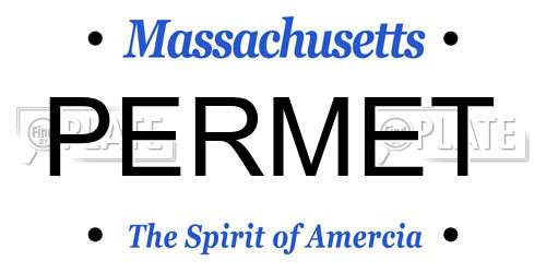 PERMET Massachusetts License Plate