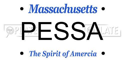PESSA Massachusetts License Plate