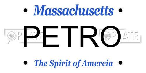 PETRO Massachusetts License Plate