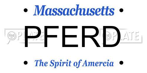 PFERD Massachusetts License Plate