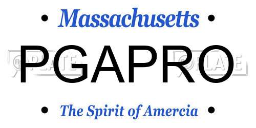 PGAPRO Massachusetts License Plate