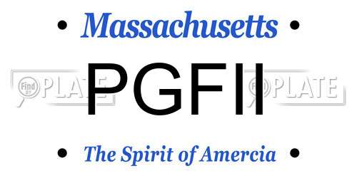 PGFII Massachusetts License Plate