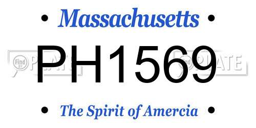 PH1569 Massachusetts License Plate