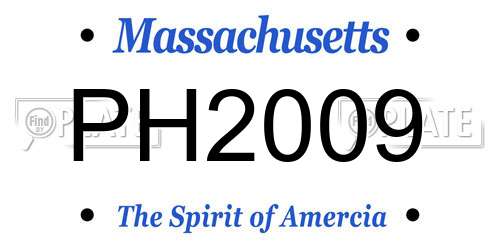PH2009 Massachusetts License Plate