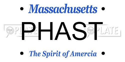 PHAST Massachusetts License Plate