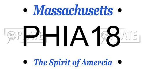 PHIA18 Massachusetts License Plate