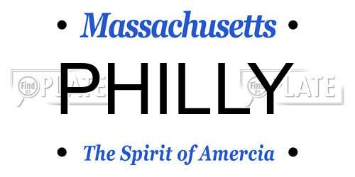 PHILLY Massachusetts License Plate
